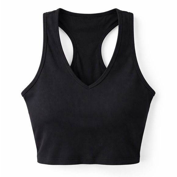 ALO Yoga Tops - Alo Yoga Ribbed Aspire Tank Black w/ Built-In Shelf Bra Racerback Size Medium